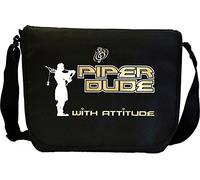 MusicaliTee Bagpipe Dude Attitude - Sheet Music & Accessory Messenger TRIO Bag