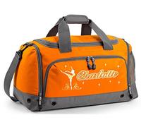 MusicaliTee Ballet Dancer - On Pointe - ORANGE - PERSONALISED - QUARTET HOLDALL Dance Gym Bag