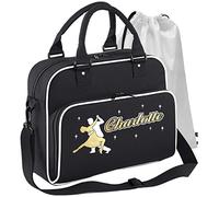 MusicaliTee Ballroom Dancer - Dancing Couple - BLACK + WHITE - Personalised DUO DANCE & Drawstring Bags