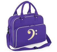MusicaliTee Bass Clef Curved Stave - Purple - Duo Music Shoulder Bag