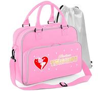 MusicaliTee Cheerleader Majorettes Love To Baton Twirl - PINK- DUO Dance Bag & Drawstring Shoe Backpack