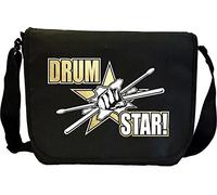 MusicaliTee Drum Fist Sticks Star - Sheet Music & Accessory Messenger TRIO Bag