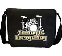 MusicaliTee Drum Kit Timing Everything - Sheet Music & Accessory Messenger TRIO Bag