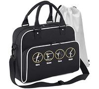MusicaliTee Gymnasts Girl - Bars Beam Floor Vault - BLACK + WHITE - DUO GYM & Shoe Bags