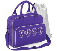 MusicaliTee Gymnasts Girl - Bars Beam Floor Vault - PURPLE - DUO GYM & Shoe Bags