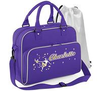 MusicaliTee Jazz Swing Jive Lindyhop Dancing - PURPLE - Personalised DUO DANCE & Drawstring Bags