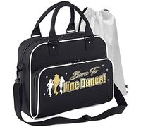 MusicaliTee Line Dancing - Born to Dance - BLACK + WHITE - DUO DANCE & Drawstring Shoe Bag