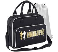 MusicaliTee Line Dancing - Cowgirl Cowboy Dancers - BLACK + WHITE - Personalised DUO DANCE & Drawstring Bags