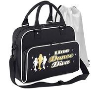 MusicaliTee Line Dancing - Line Dance Diva - BLACK + WHITE - DUO DANCE & Drawstring Shoe Bag