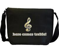 MusicaliTee Music Notation Here Comes Treble - Sheet Music & Accessory Messenger TRIO Bag