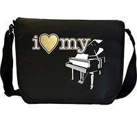 MusicaliTee Piano I Love My - Sheet Music & Accessory Messenger TRIO Bag