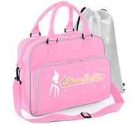 MusicaliTee Pole Fitness Dancing - Lady Dancer - PINK - Personalised DUO DANCE & Drawstring Bags