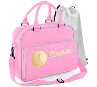 MusicaliTee Scottish Highland Dancing - Aboyne Dancer - PINK - Personalised DUO DANCE & Drawstring Bags