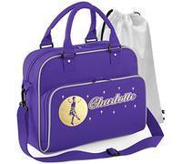 MusicaliTee Scottish Highland Dancing - Aboyne Dancer - PURPLE - Personalised DUO DANCE & Drawstring Bags