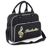 MusicaliTee Treble Clef Personalised Custom Black + White - Duo Music Bag