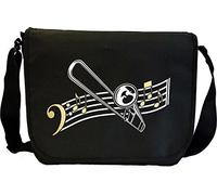 MusicaliTee Trombone Curved Stave - Sheet Music & Accessory Messenger TRIO Bag