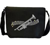 MusicaliTee Trumpet Curved Stave - Sheet Music & Accessory Messenger TRIO Bag
