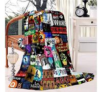 Musicals Collage II Fleece Blanket Soft Plush Throw TV Blanket Bedding Flannel Throw Shawls and Wraps Lightweight for Bed Couch Chair Travel, 51"x59"