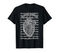 Musician Anatomical Heart Allegro Amoroso Sheet Music Notes T-Shirt