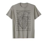 Musician Anatomical Heart Allegro Amoroso Sheet Music Notes T-Shirt