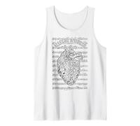 Musician Anatomical Heart Allegro Amoroso Sheet Music Notes Tank Top