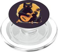 Musician Black Cat Guitarist Bombay Cats With Guitar PopSockets PopGrip for MagSafe