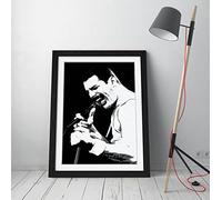 Musician Freddie Mercury Black Framed Wall Art Picture Print - A3 - Black Frame