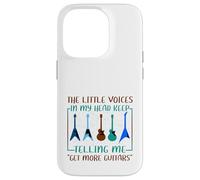 Musician Humor Little Voices Tell Me Get More Guitars Case for iPhone 14 Pro