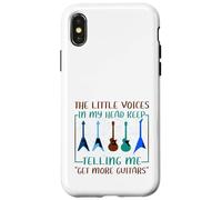 Musician Humor Little Voices Tell Me Get More Guitars Case for iPhone X/XS