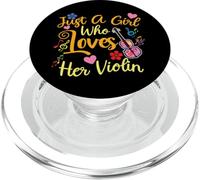 Musician Just A Girl Who Loves Her Violin Violinist PopSockets PopGrip for MagSafe