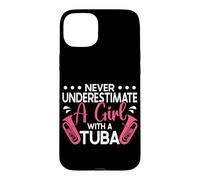 Musician Never Underestimate A Girl With Tuba Case for iPhone 15 Plus
