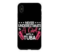 Musician Never Underestimate A Girl With Tuba Case for iPhone XS Max