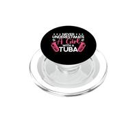 Musician Never Underestimate A Girl With Tuba PopSockets PopGrip for MagSafe