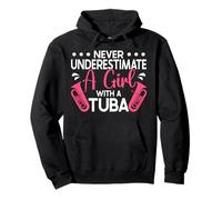 Musician Never Underestimate A Girl With Tuba Pullover Hoodie