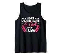 Musician Never Underestimate A Girl with Tuba Tank Top