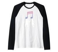 Musician Quarter Note Music Notes Bisexual LGBQI Pride Raglan Baseball Tee