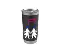 Musician Quarter Note Music Notes Bisexual LGBQI Pride Stainless Steel Insulated Tumbler