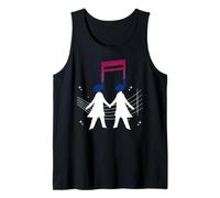 Musician Quarter Note Music Notes Bisexual LGBQI Pride Tank Top