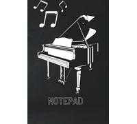 Musicians notepad notebook lined journal.: 120 page 6x9 music themed lined book for making notes