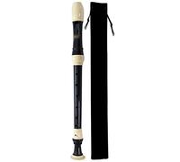 Musicians Playing Baroque Recorders, German-Style 8-Hole F Key Recorder, Students Play The Clarinet Instrument, Storage Bag + Cleaning Stick + Finger Rest(Baroque)