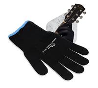 Musician's Practice Glove - 1-Pack Guitar Gloves for Women and Men, Fingertip Protectors for Playing String Instruments, Hand Issues and More, Nylon Thin Gloves for Indoor/Outdoor Gigs, Medium, Black