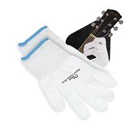 Musician's Practice Glove - 2-Pack Guitar Gloves for Women and Men, Fingertip Protectors for Playing String Instruments, Hand Issues and More, Nylon Thin Gloves for Indoor/Outdoor Gigs, XS, White