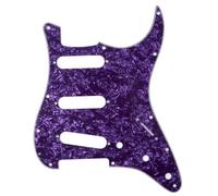 Musiclily 11 Hole SSS Strat Pickguard Scratch Plate for Fender USA/Mexican Standard Stratocaster Modern Style Electric Guitar, 4Ply Purple Pearl
