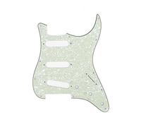 Musiclily 11 Hole SSS Strat Pickguard Scratch Plate for Fender USA/Mexican Standard Stratocaster Modern Style Electric Guitar, 4Ply Mint Pearl
