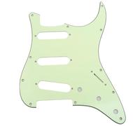 Musiclily 11 Hole SSS Strat Pickguard Scratch Plate for Fender USA/Mexican Standard Stratocaster Modern Style Electric Guitar, 3Ply Mint