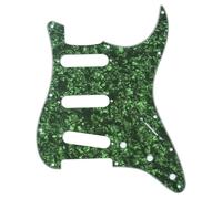 Musiclily 11 Hole SSS Strat Pickguard Scratch Plate for Fender USA/Mexican Standard Stratocaster Modern Style Electric Guitar, 4Ply Green Pearl