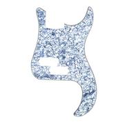 Musiclily 13 Hole P Bass Pickguard for Fender American/Mexican Standard Precision Bass,4Ply Grey Pearl