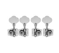Musiclily 2R2L Open Gear Bass Tuners Tuning Pegs Keys Machine Heads Set, Chrome(4 Pieces)