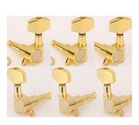 Musiclily 3+3 Sealed Guitar Tuners Tuning Pegs Keys Machine Heads Set for Electric/Acoustic Guitar,Big Button Gold