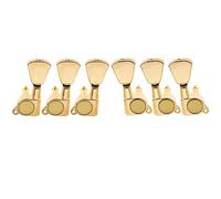 Musiclily 3+3 Sealed Guitar Tuners Tuning Pegs Keys Machine Heads Set for Electric/Acoustic Guitar, Keystone Button Gold